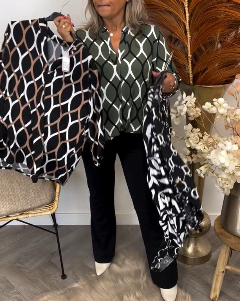 Blouse met grafisch patroon