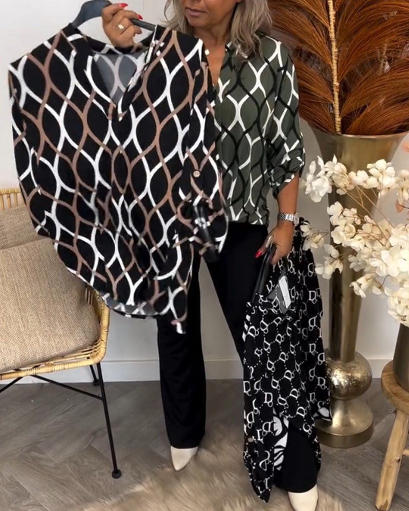 Blouse met grafisch patroon