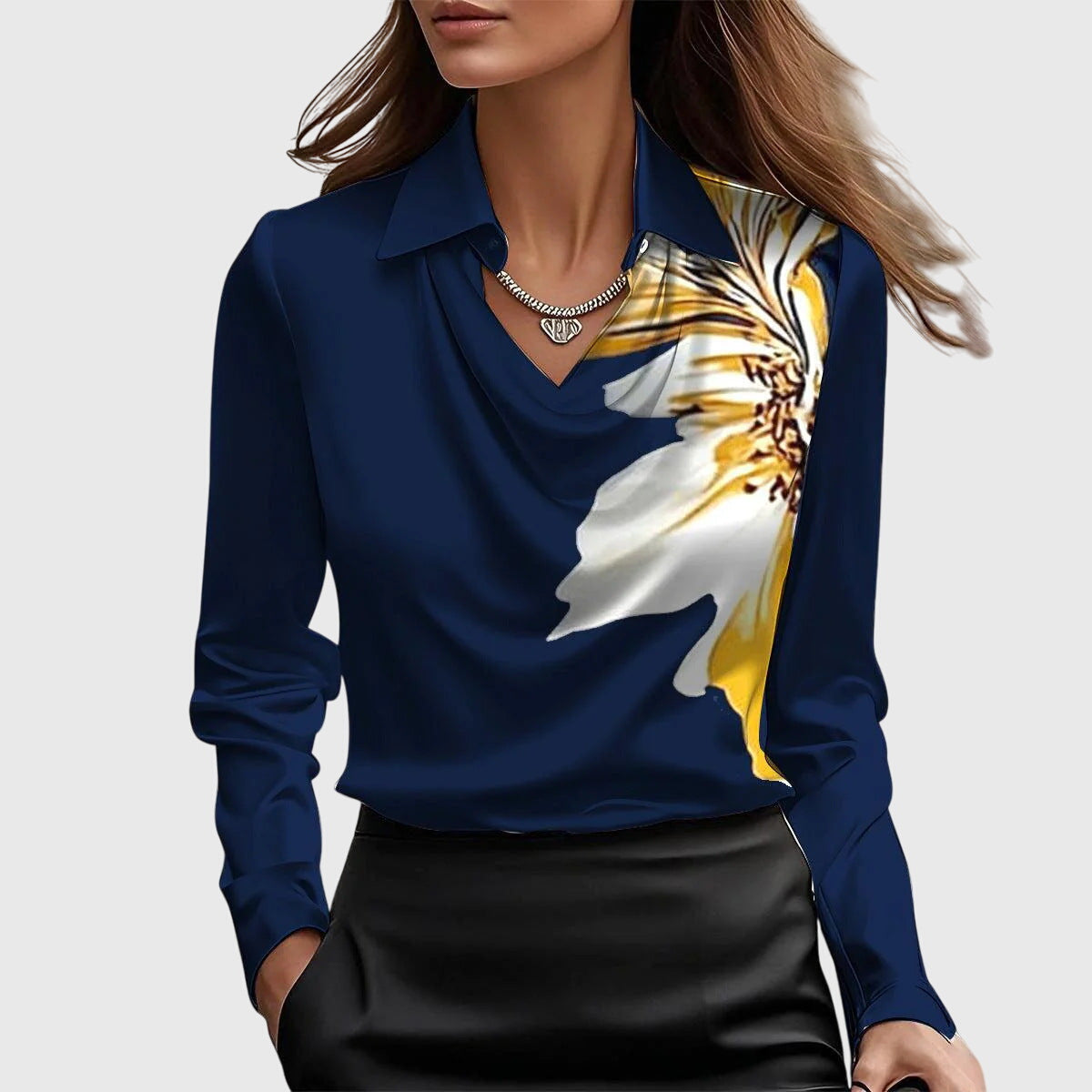 Blusa con lucentezza di lusso