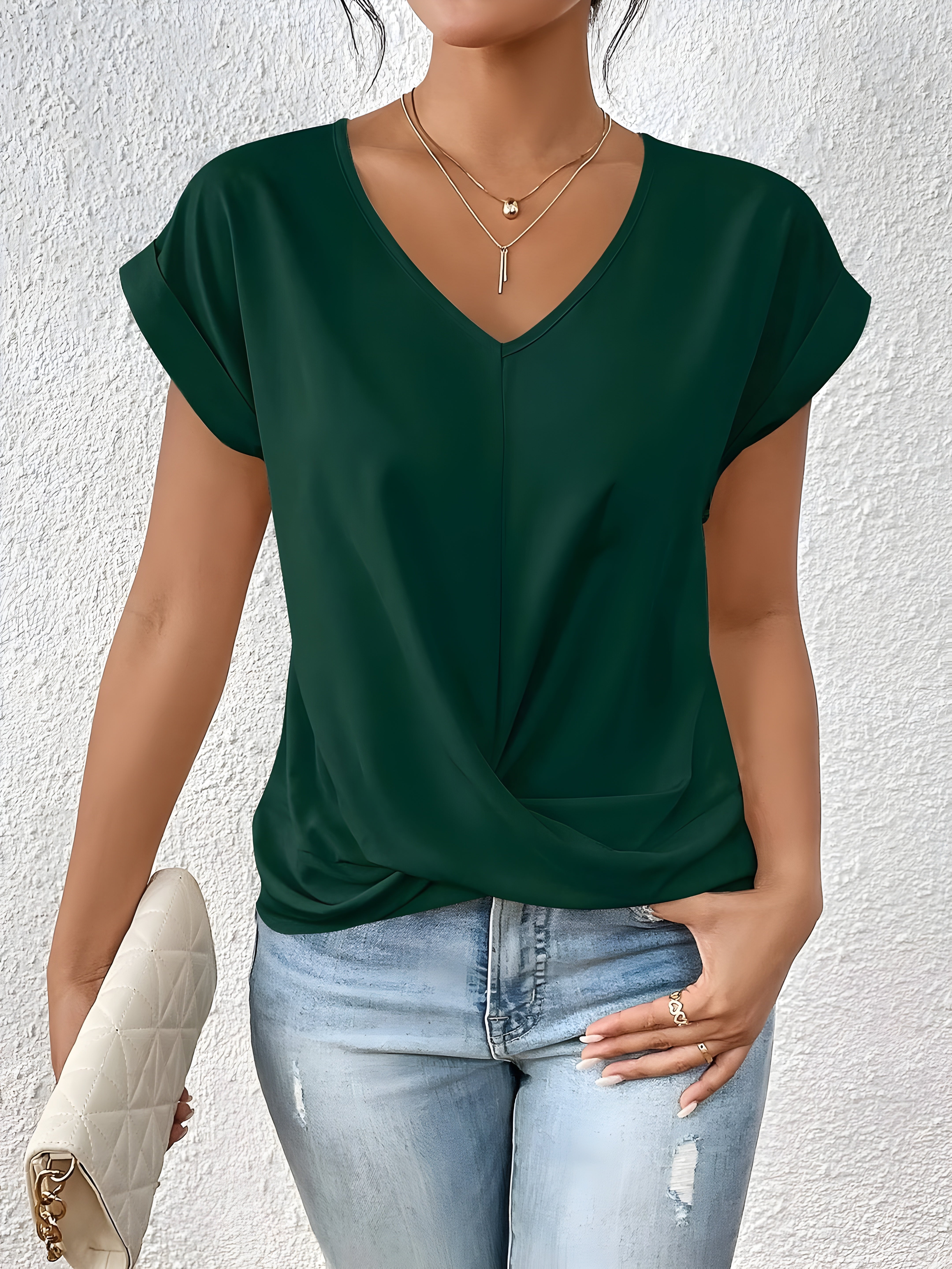 Elegante casual blouse met een V-hals