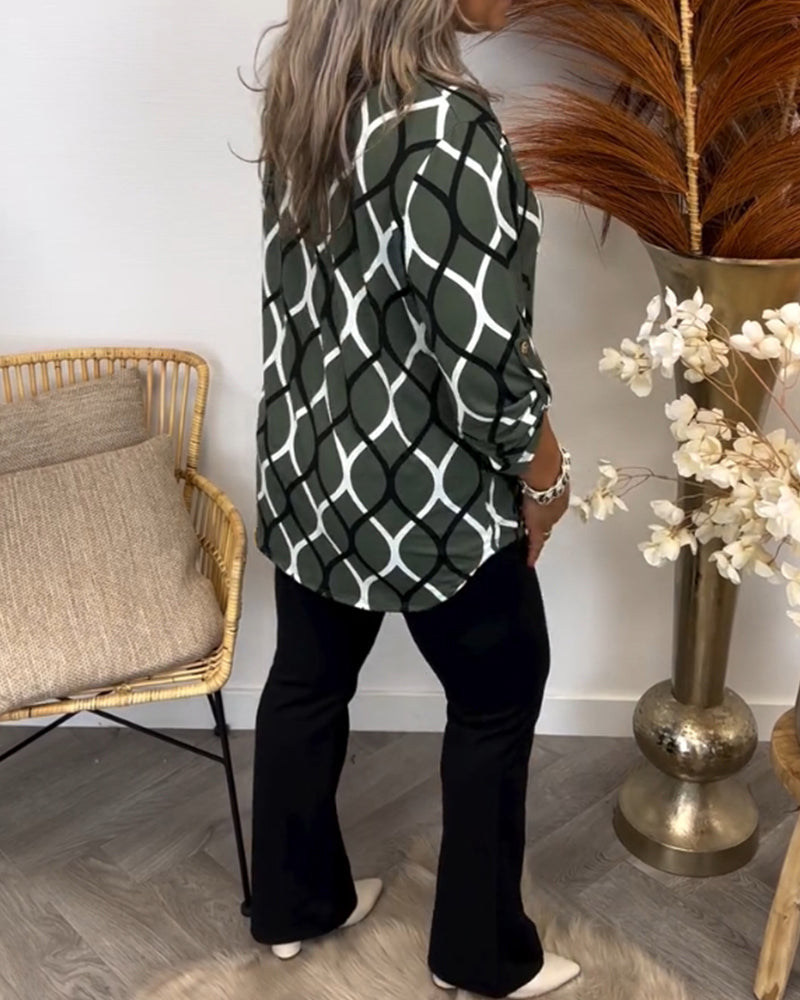 Blouse met grafisch patroon