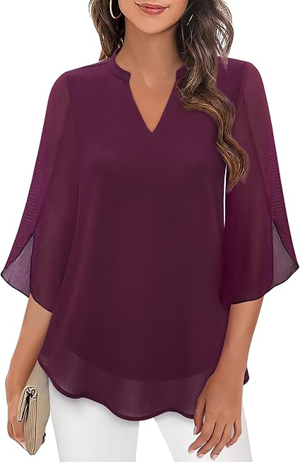 Blusa in Chiffon a Linea A