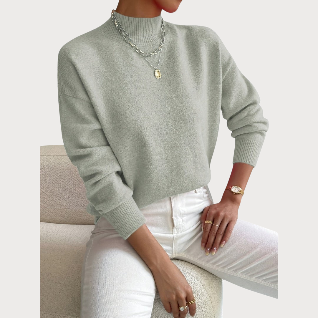 Sweater met klassieke polokraag