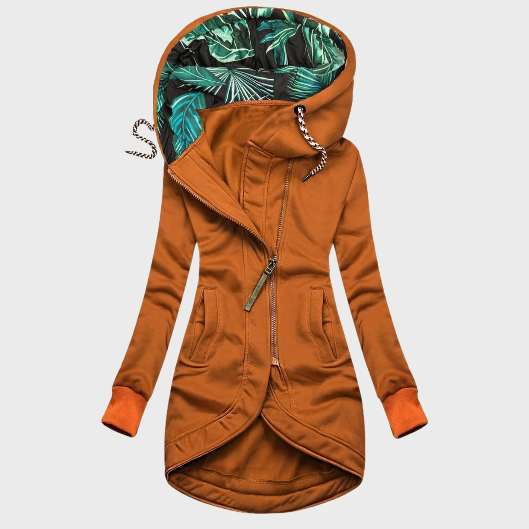 Elegante en warme winterjas met capuchon