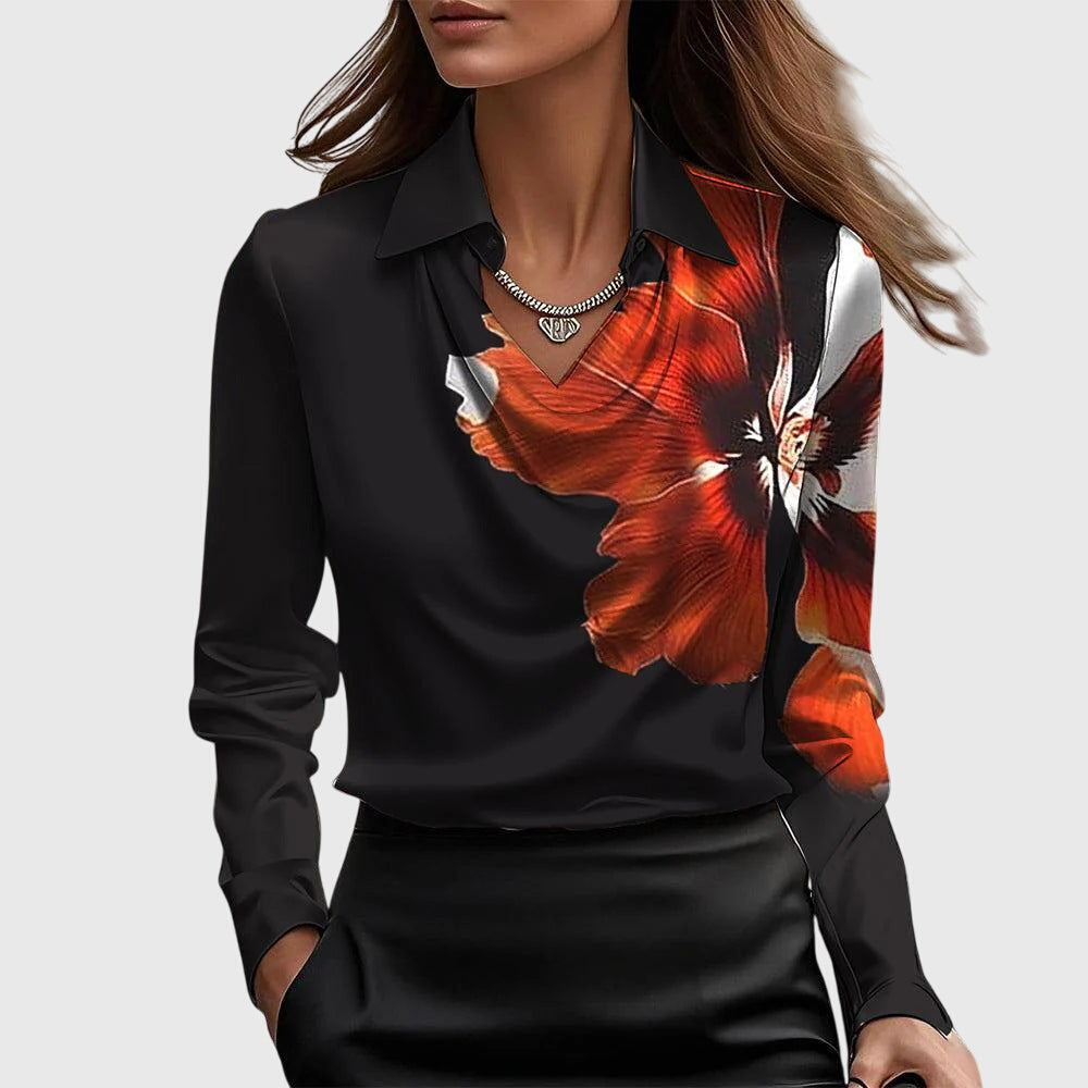 Blusa con lucentezza di lusso
