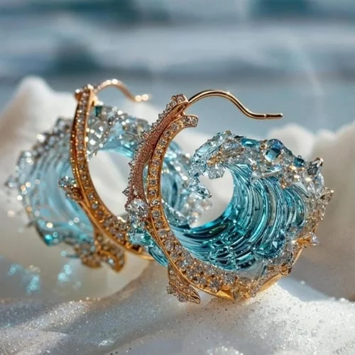 Oorbellen “De belofte van de oceaan”