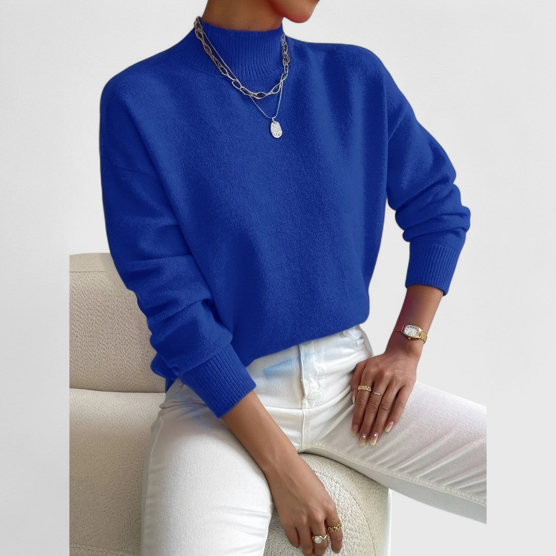 Sweater met klassieke polokraag