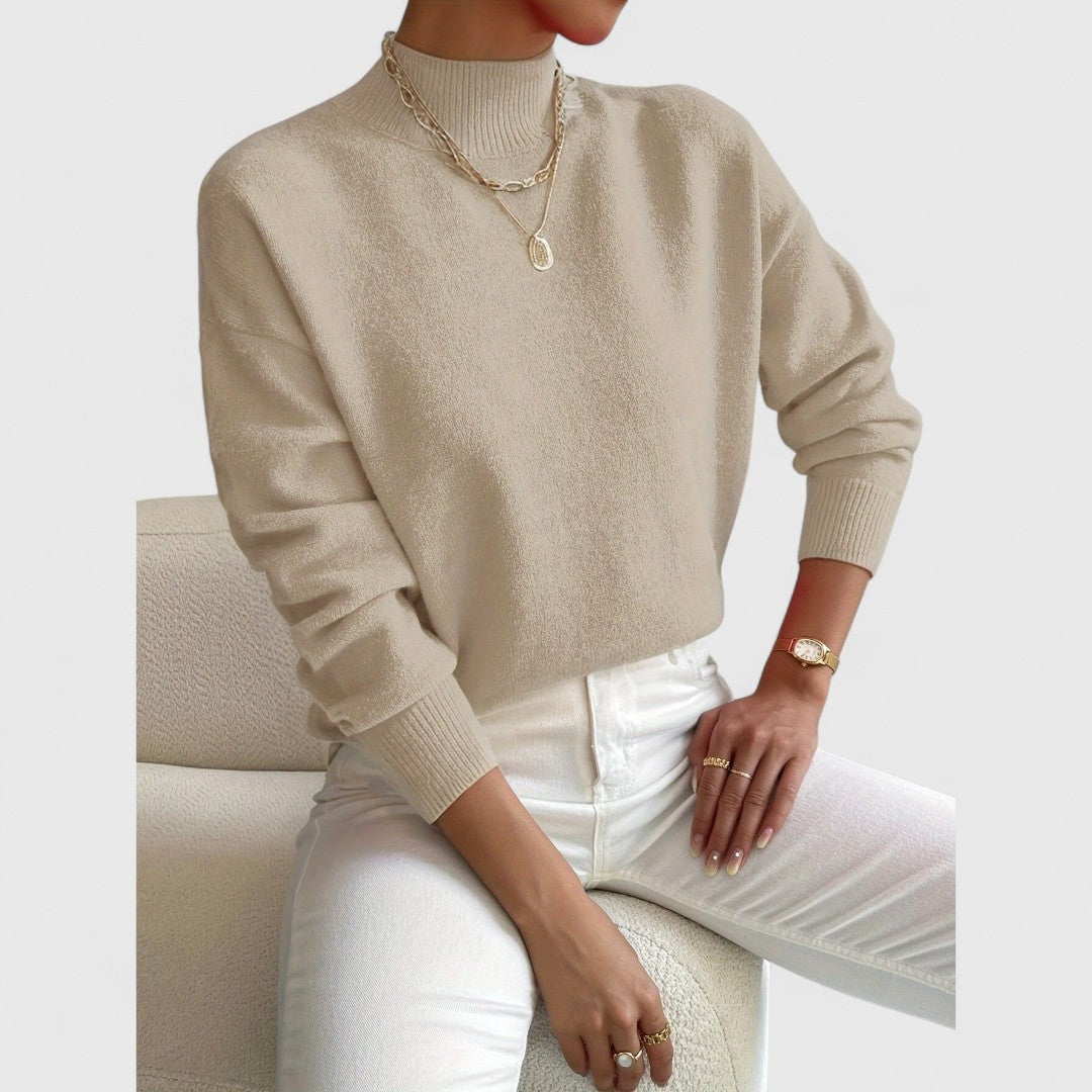 Sweater met klassieke polokraag