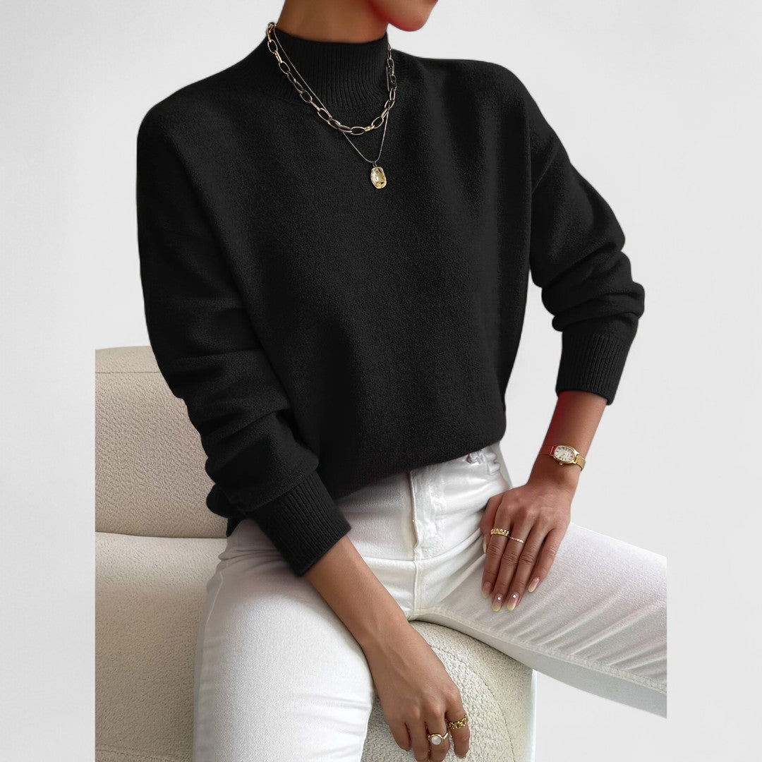 Sweater met klassieke polokraag