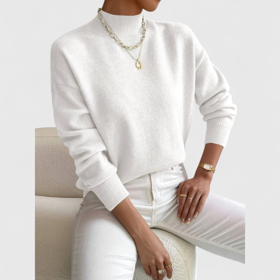 Sweater met klassieke polokraag