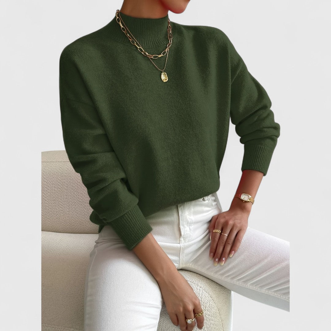 Sweater met klassieke polokraag