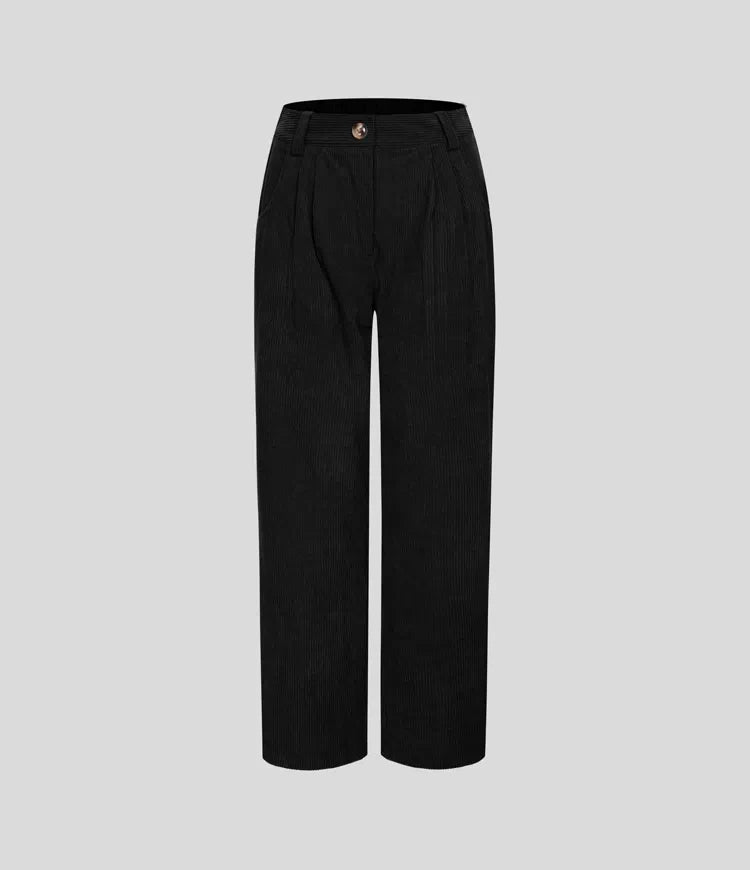 Middle Waist Urban Corduroy Broek