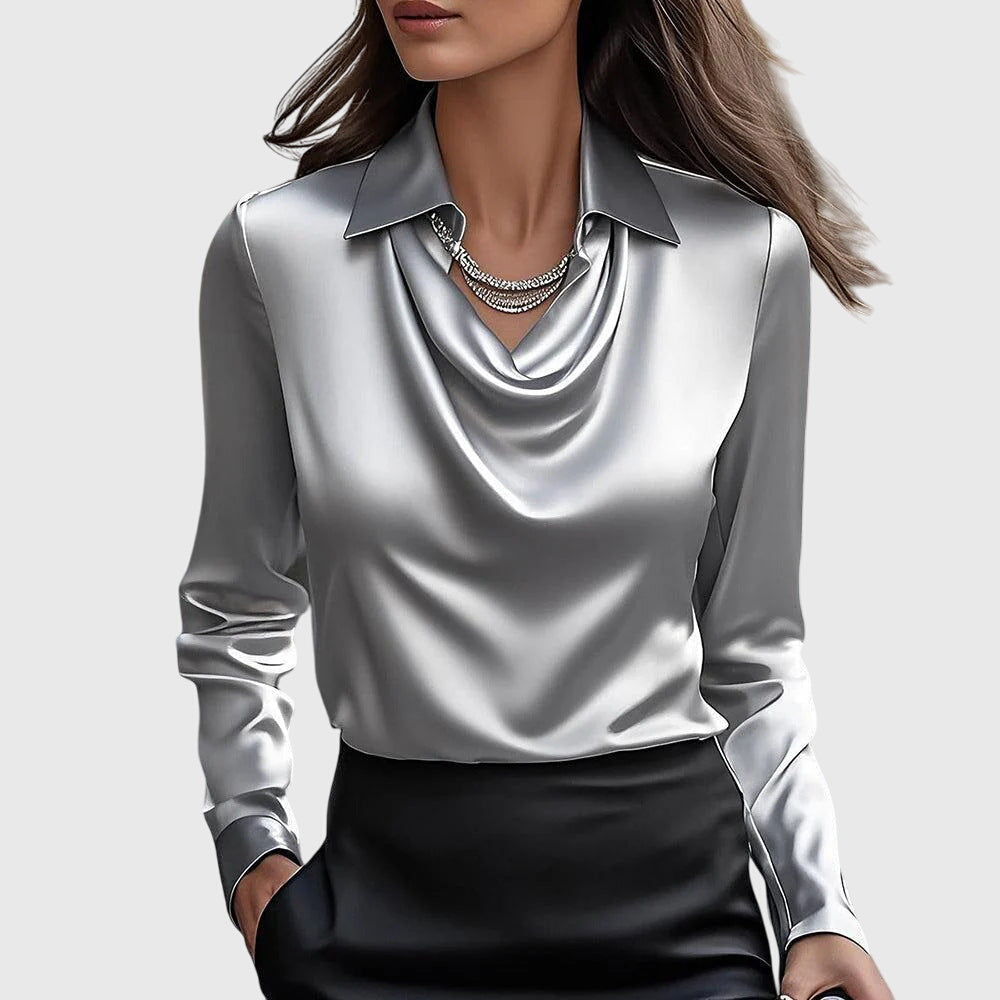 Blusa con lucentezza di lusso