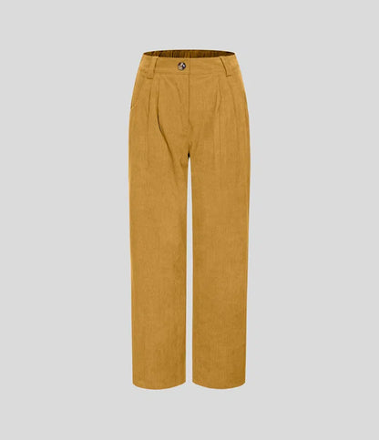 Middle Waist Urban Corduroy Broek