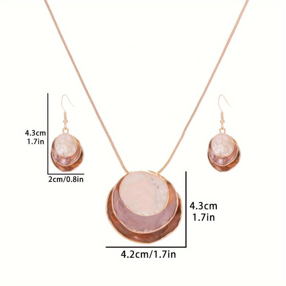 Boho sieradenset – oorbellen & ketting in retro multicolor stijl