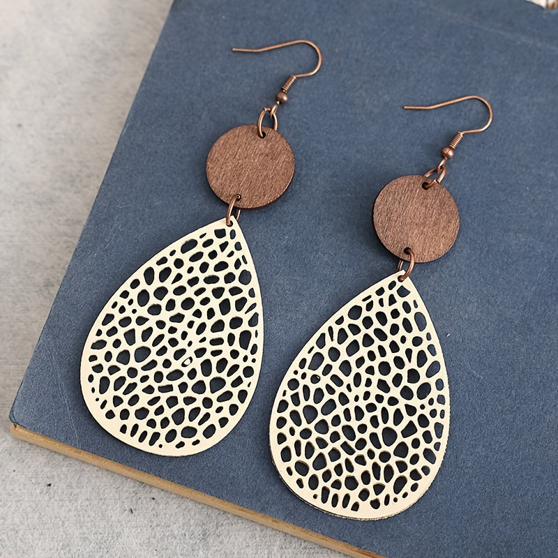 Boho oorbellen in druppelvorm