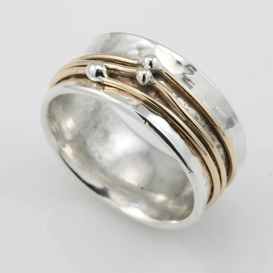 Vergulde zilveren ring