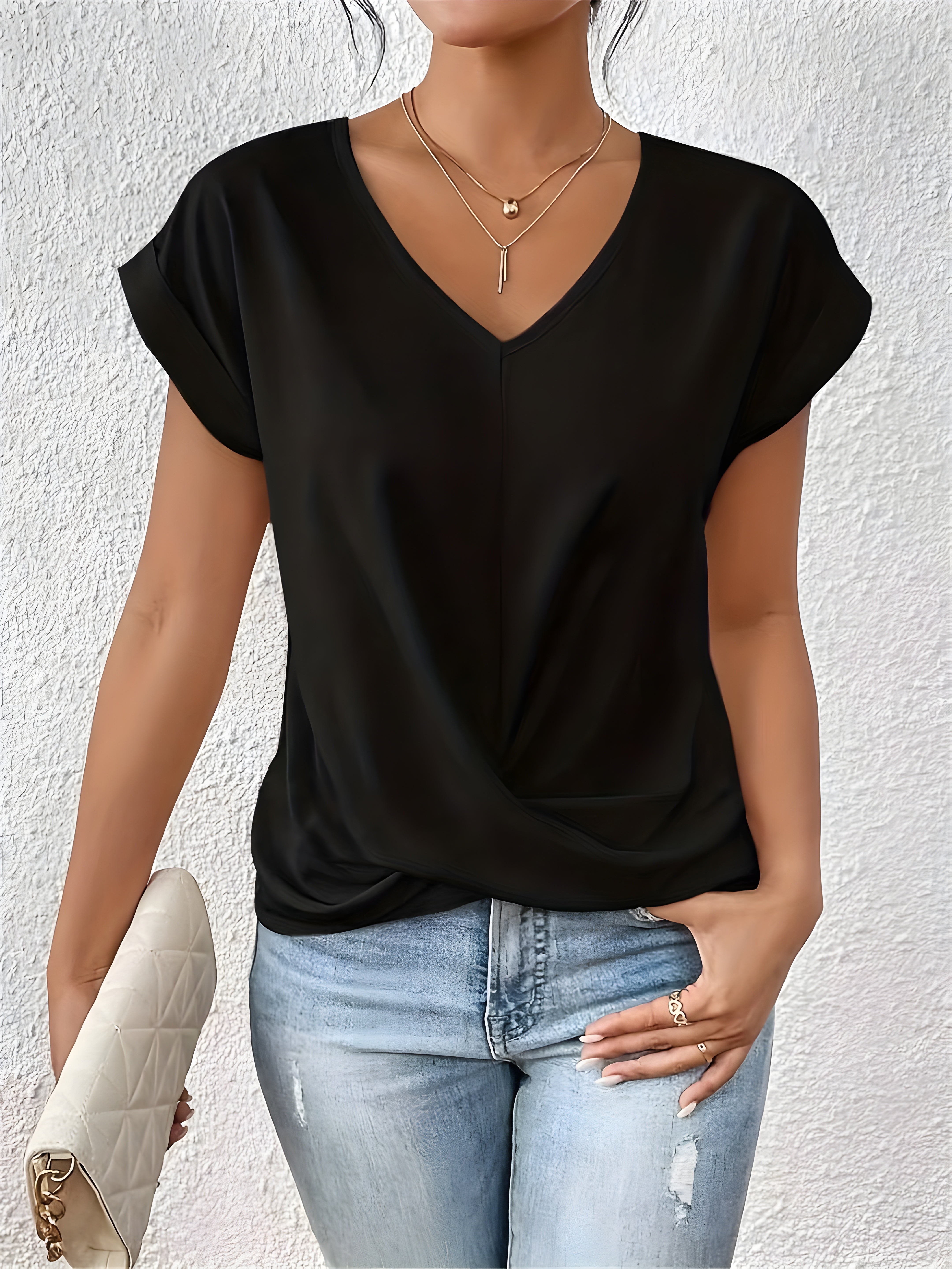 Elegante casual blouse met een V-hals
