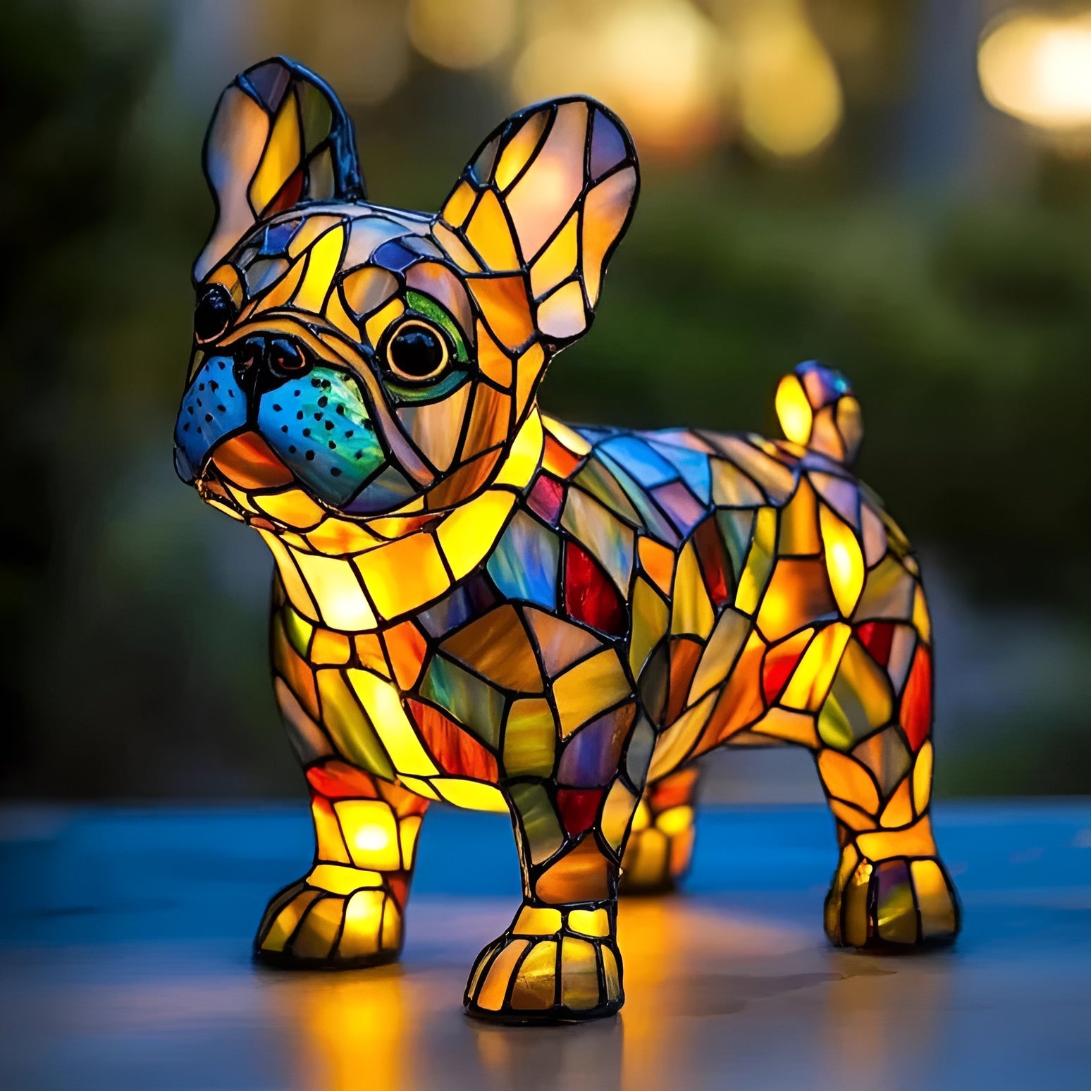 Biscotte – Glanzende Franse Bulldog Lamp