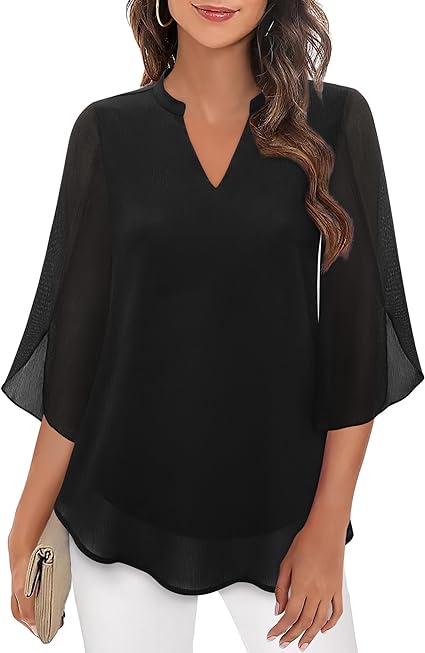 Blusa in Chiffon a Linea A