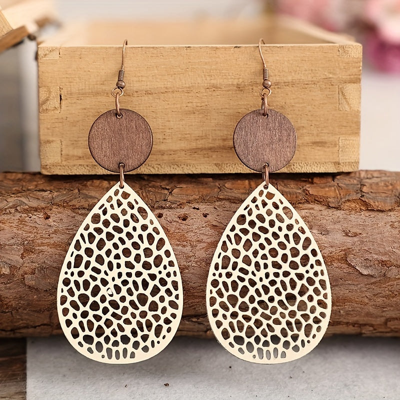 Boho oorbellen in druppelvorm