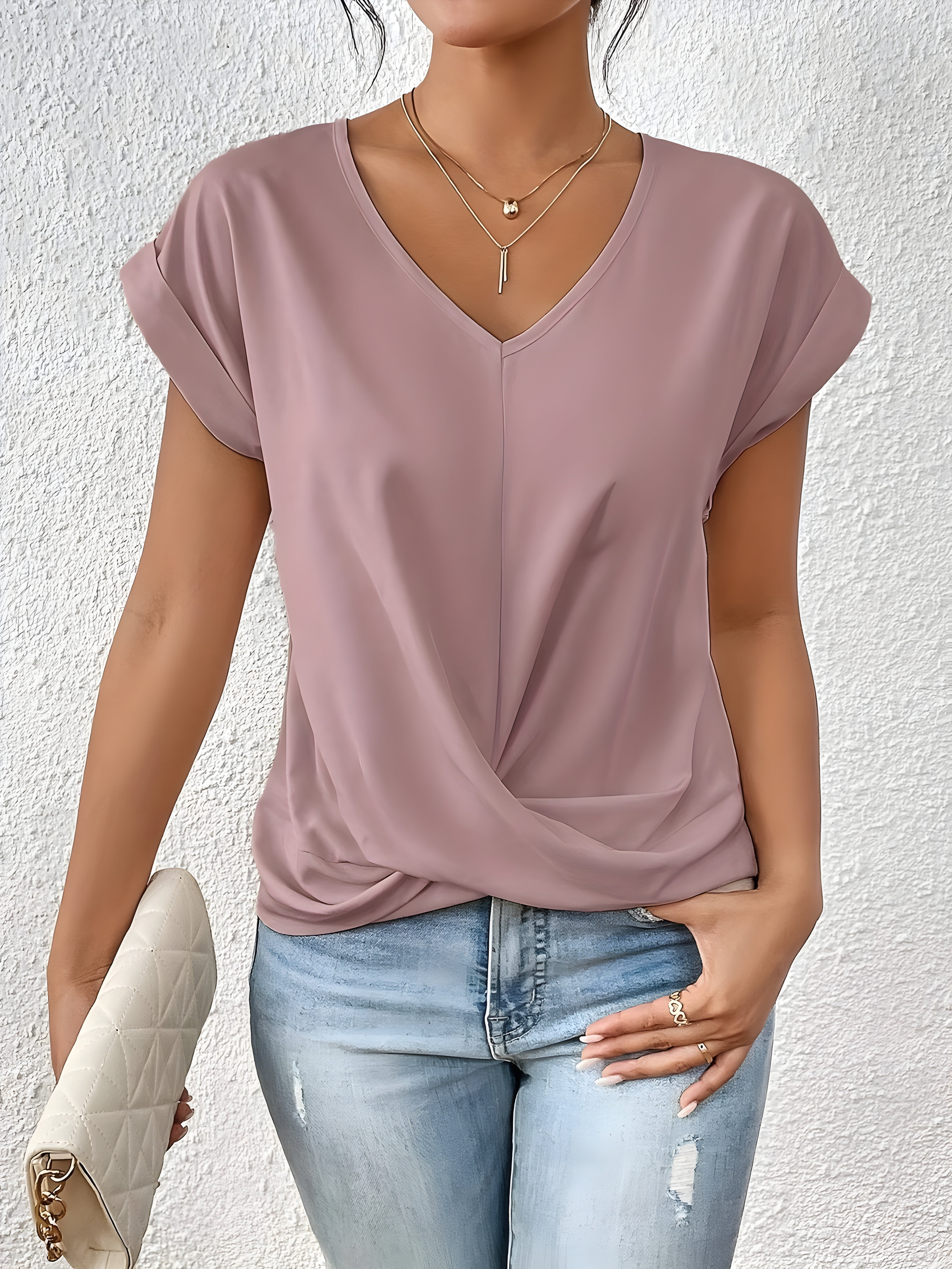 Elegante casual blouse met een V-hals