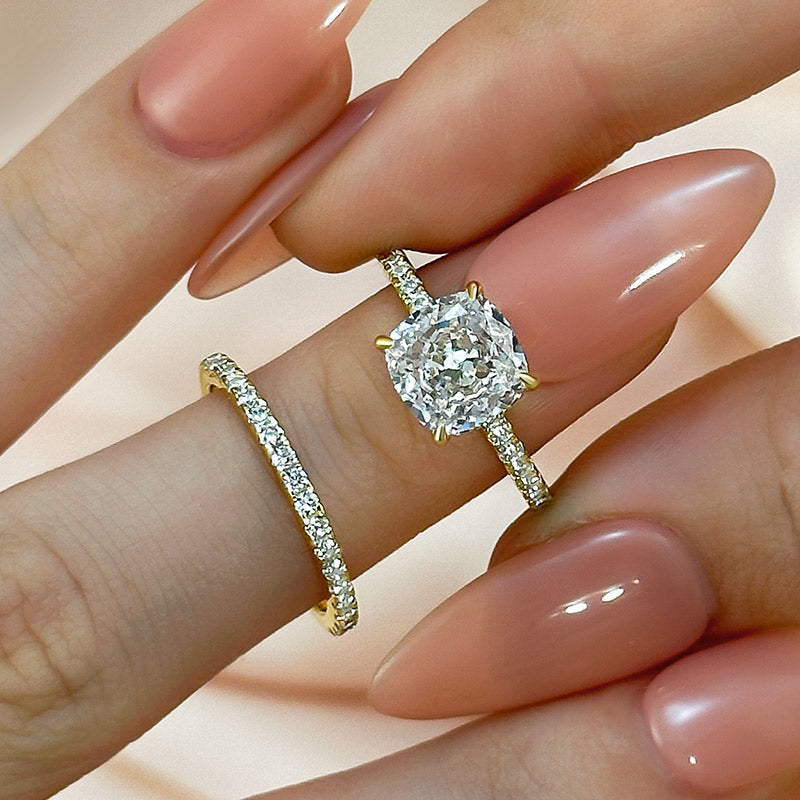 Bruidskussen Ringset met 2 delen in goud