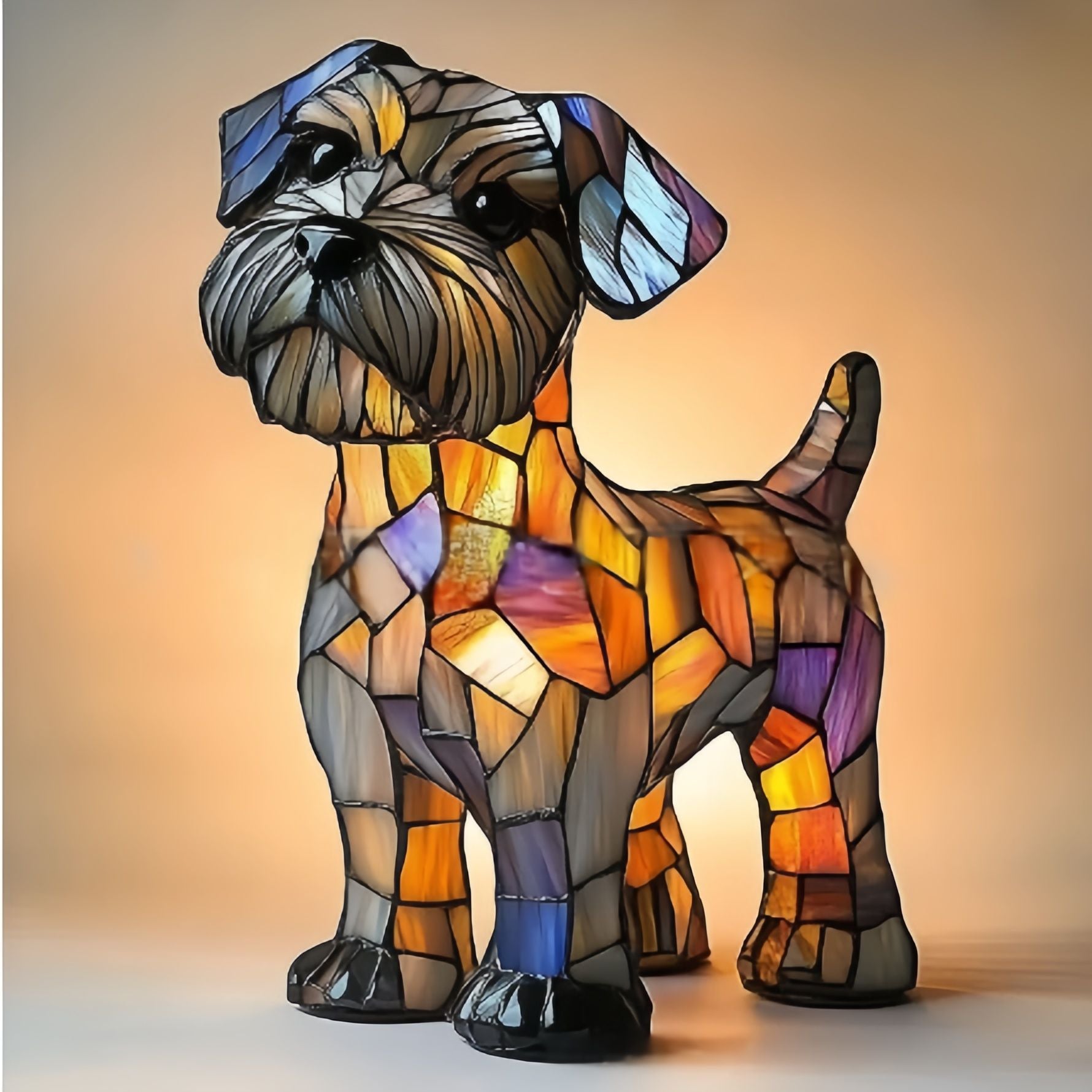 Doudou – Magische hondenlamp in kleurrijk glas