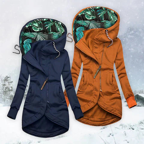 Elegante en warme winterjas met capuchon