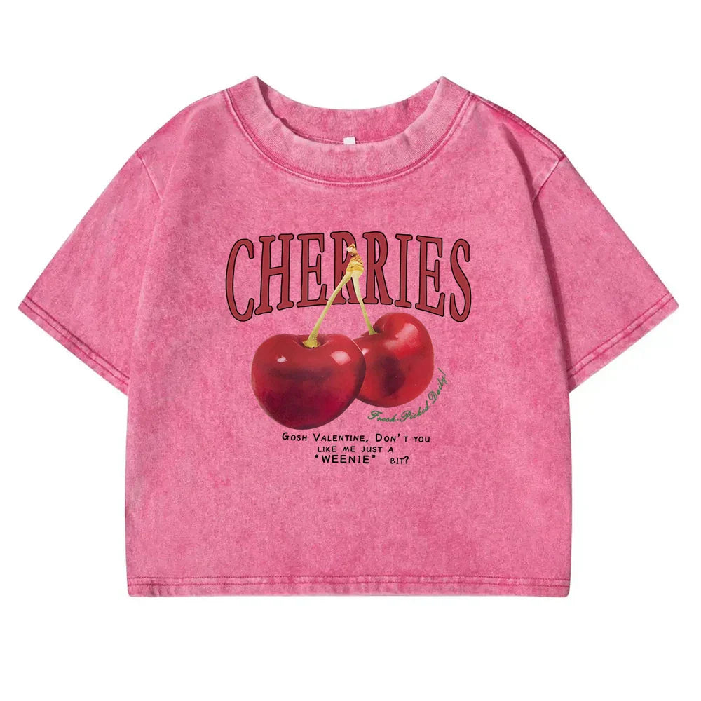 Retro Cherry Crop Top