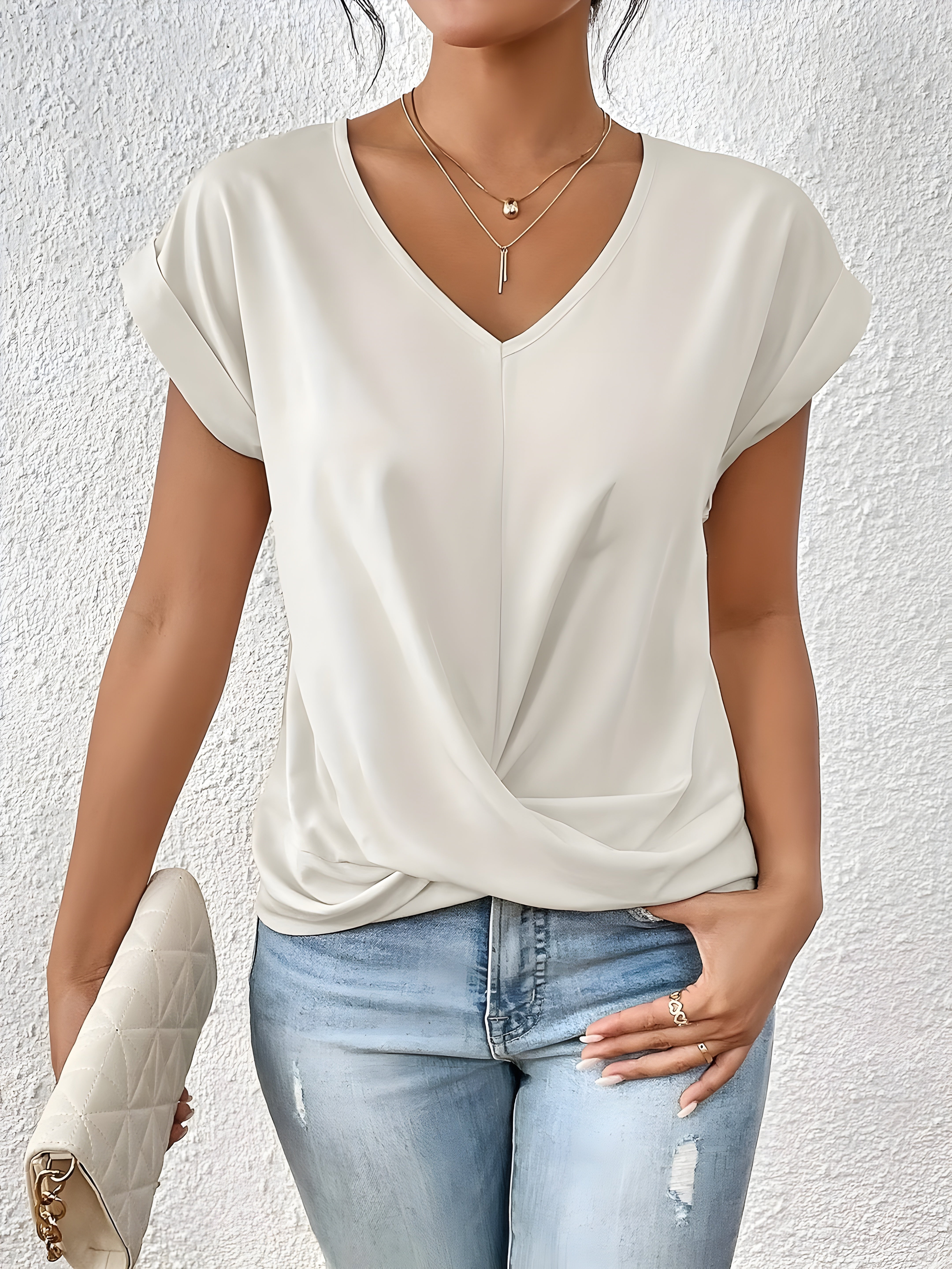 Elegante casual blouse met een V-hals