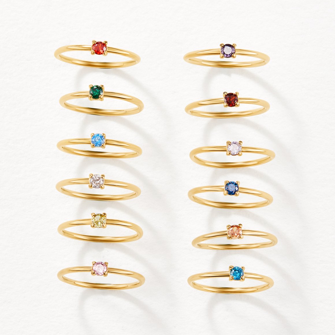 Geboorte-ringen 18K verguld