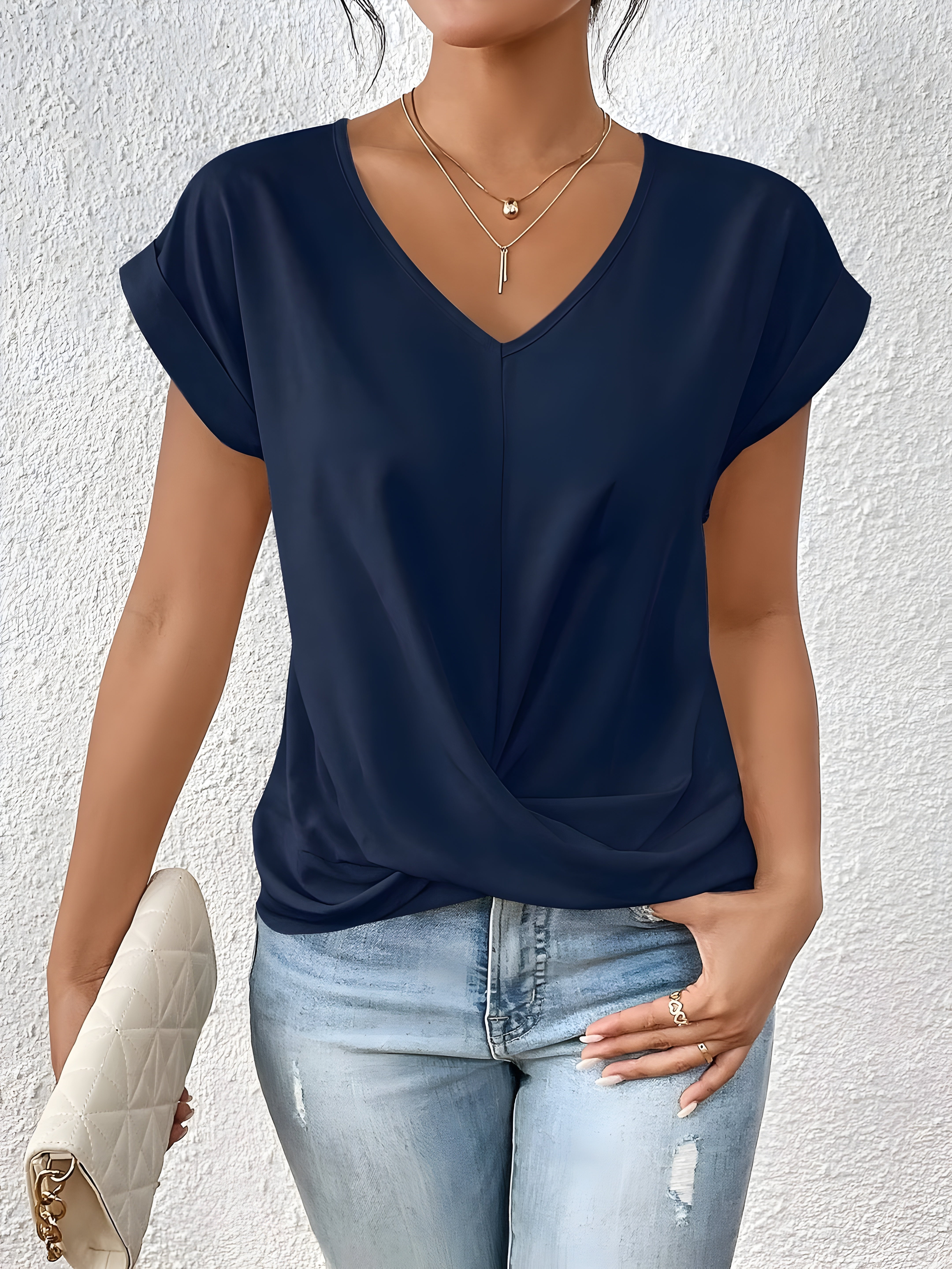 Elegante casual blouse met een V-hals
