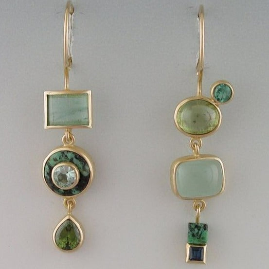 Groene vintage oorbellen