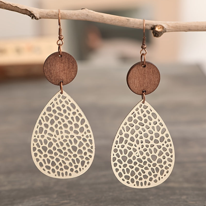 Boho oorbellen in druppelvorm