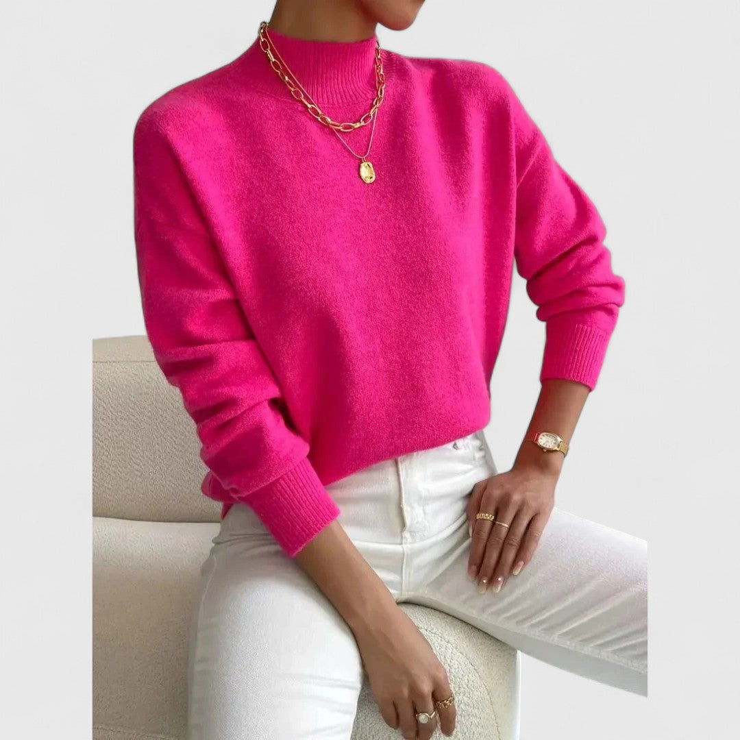 Sweater met klassieke polokraag