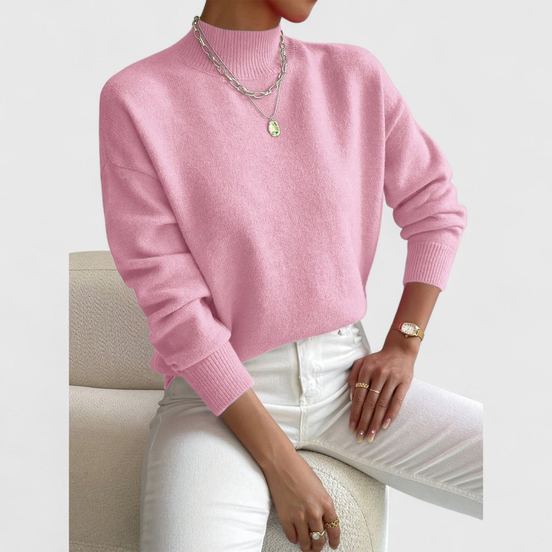 Sweater met klassieke polokraag