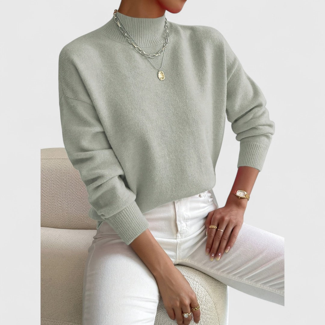 Sweater met klassieke polokraag