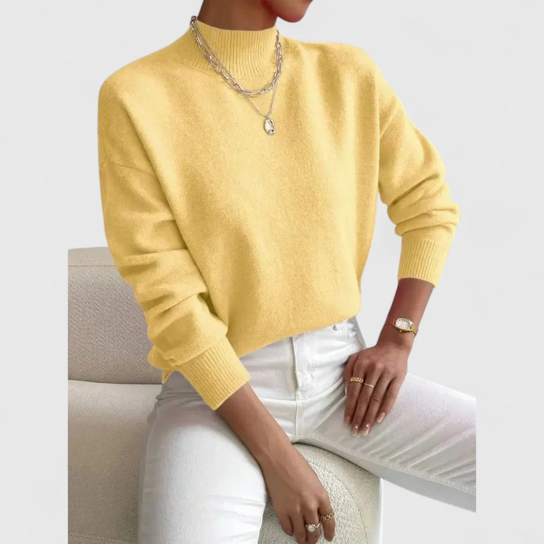 Sweater met klassieke polokraag