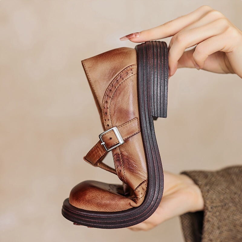 Eleganti Mary Janes in Pelle
