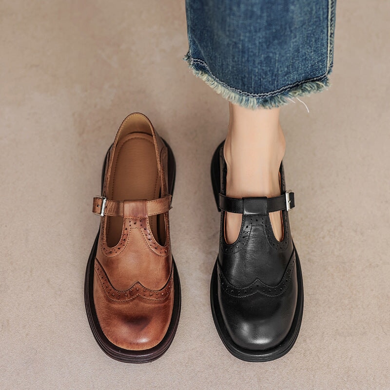 Eleganti Mary Janes in Pelle